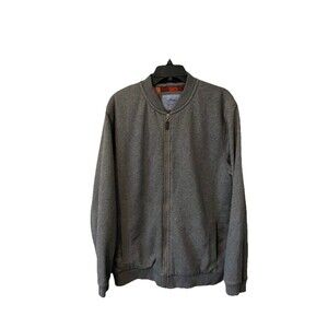 L.L. Bean Jacket Mens Size Large Tall Fleece Full Zip Lined Gray Pockets